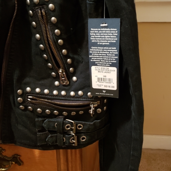 NWT Y2K True religion denim moto jacket bran new - Picture 2 of 6